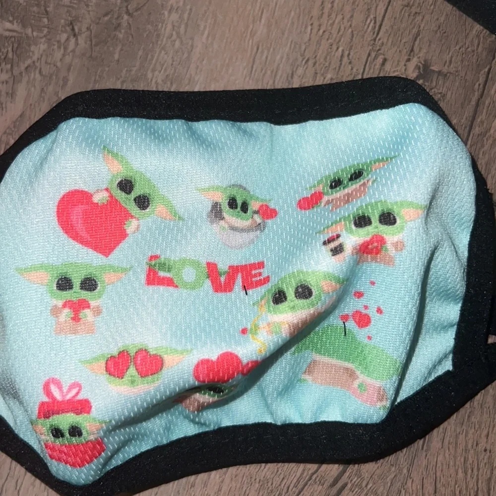 cute dust mask face scarf boys and girls scarves 3 pieces baby yoda